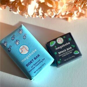 LOT 2 NEW Megababe Space Bar Underarm Bidet pH balanced Intimate Cleansing Soap